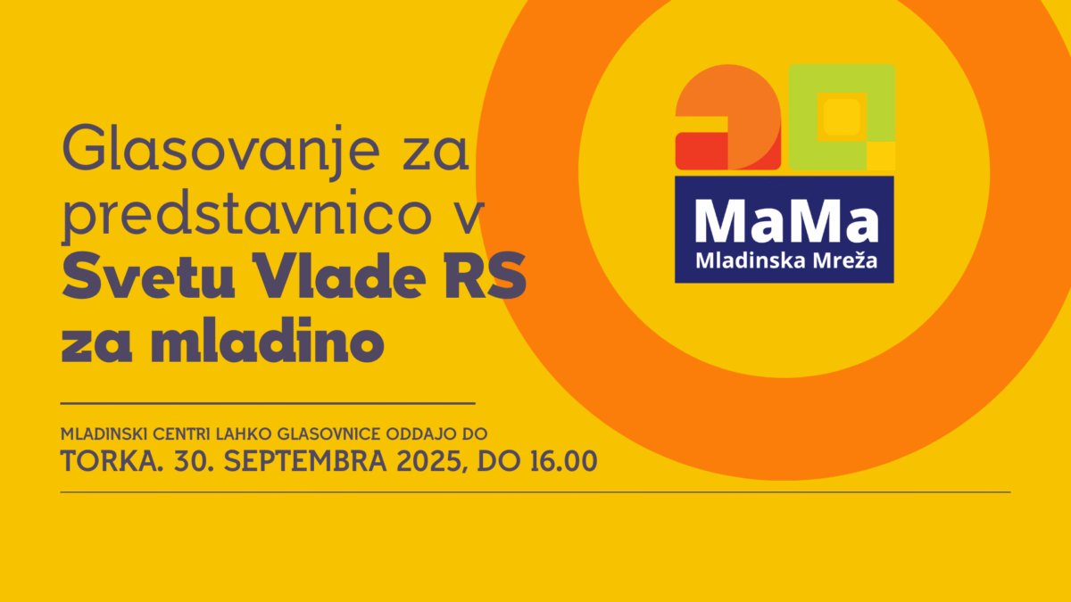 Poteka glasovanje za predstavnico v Svetu Vlade RS za mladino